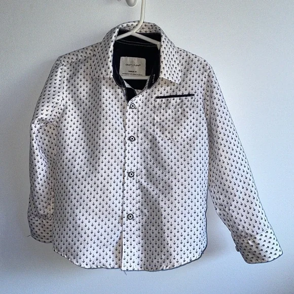 craft flow dress shirts Craft+Flow Butn Dress Shirt - Mens L 44x28 34"Slv Lt Blue Cotn/Poly LS Pokt EUC